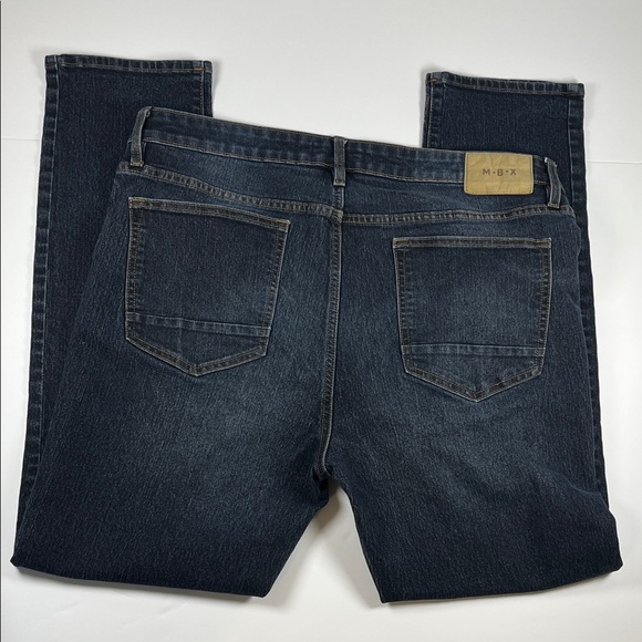 M.B.X Jeans for men Dark Blue Slim Fit 5 Pocket Sz 38x32 - Picture 2 of 11